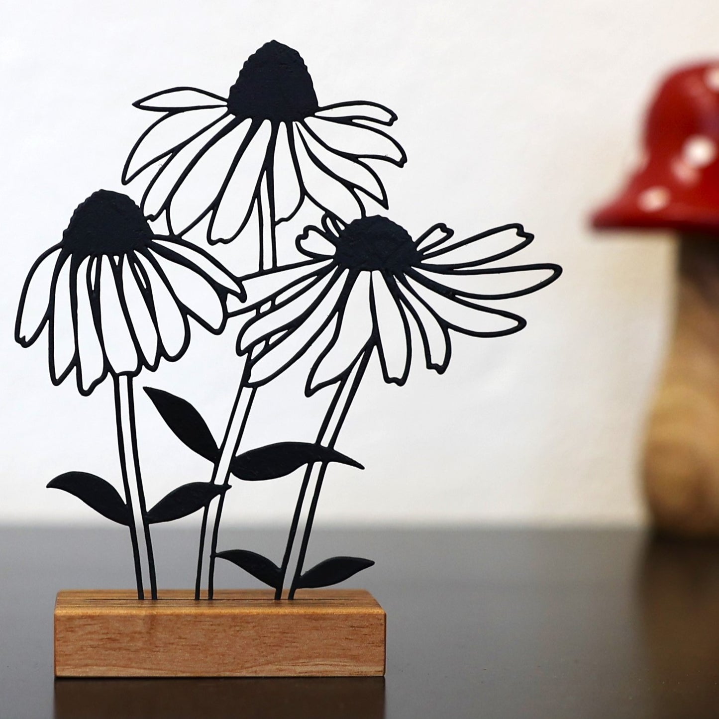 Metallblumen schwarz