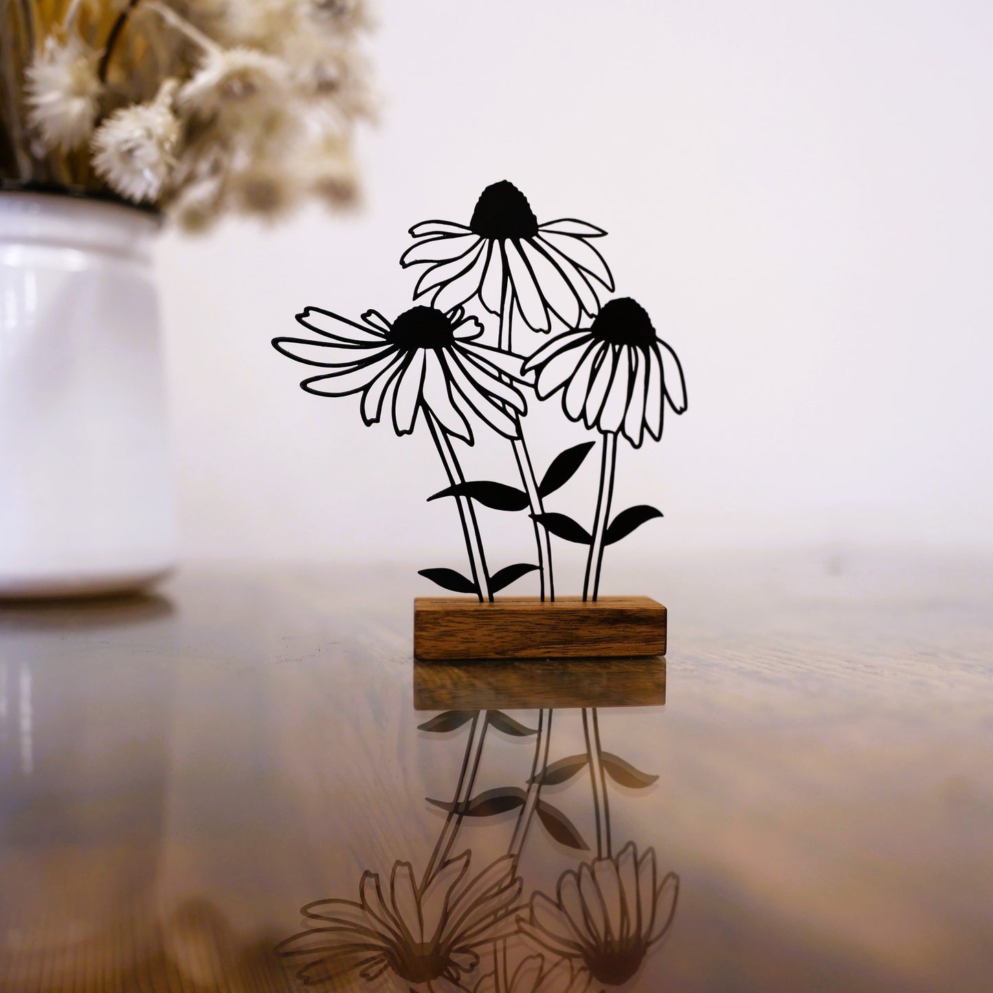 Metallblumen schwarz