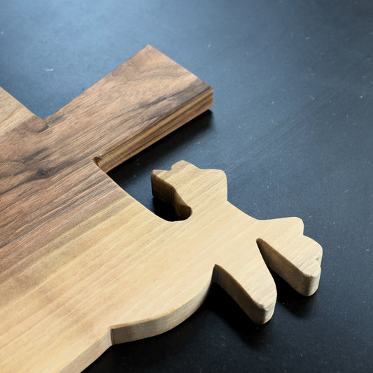 Holz-Brett mit Elch-Motiv