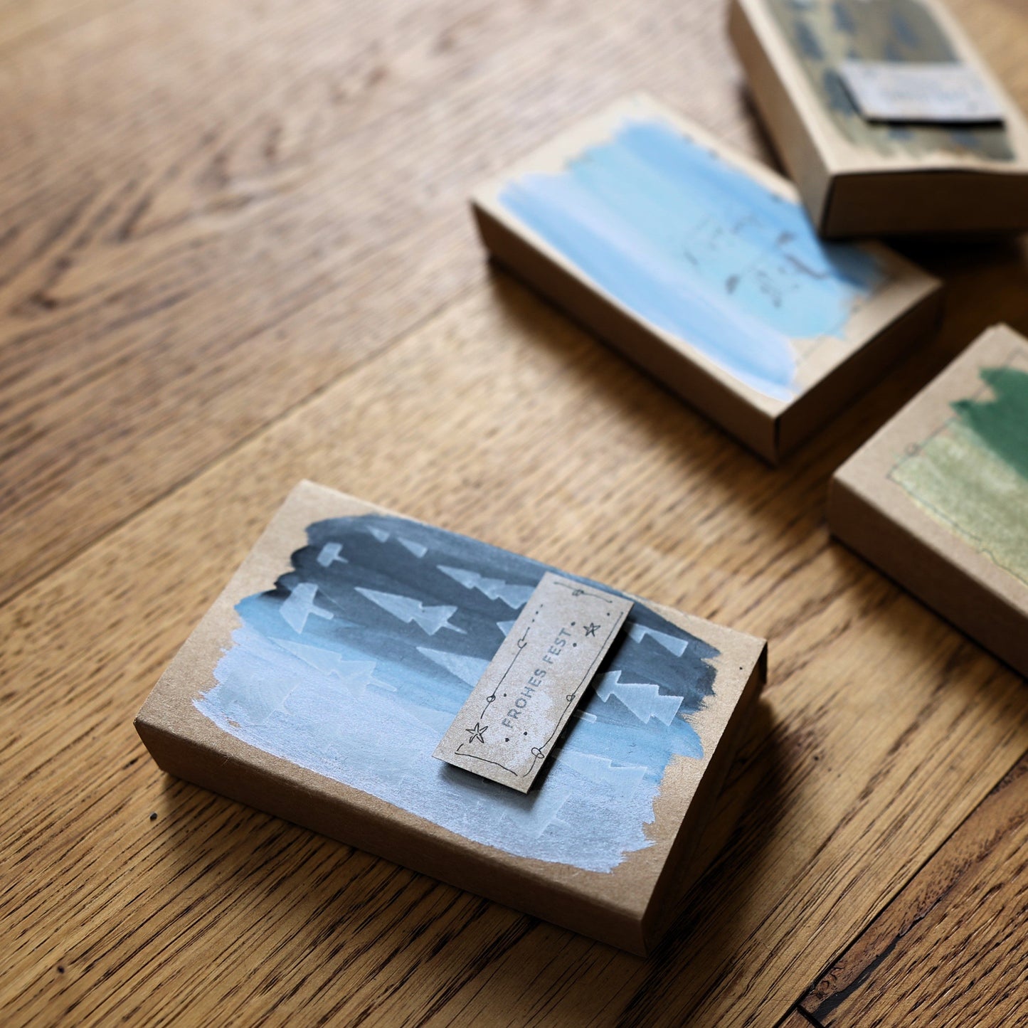 Weihnächtliche Schachteln zum Befüllen